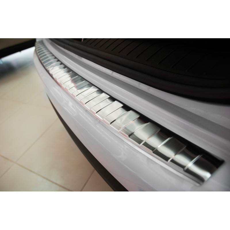 Stainless Steel Rear bumper protector  Kia Sportage IV 2016-2018 'Ribs'