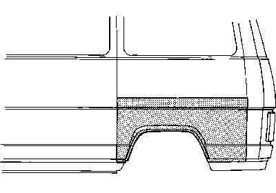 spatbordrand, achter, links Fiat Ducato, 1982-1996