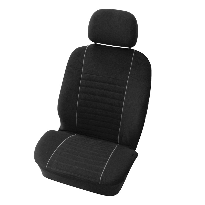 Carpoint Seat Cover Set Universal Front Suede 4-parts - Black