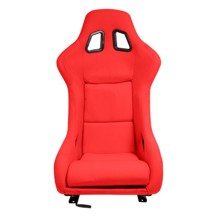 Sport seat 'MO' - Red - Non-reclinable fibreglass back-rest - incl. slides