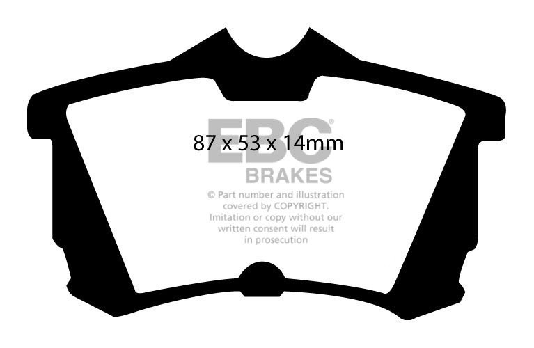 EBC Brakes HONDA Accord Type-V 2.0 99-2003 Remblokken achterzijd