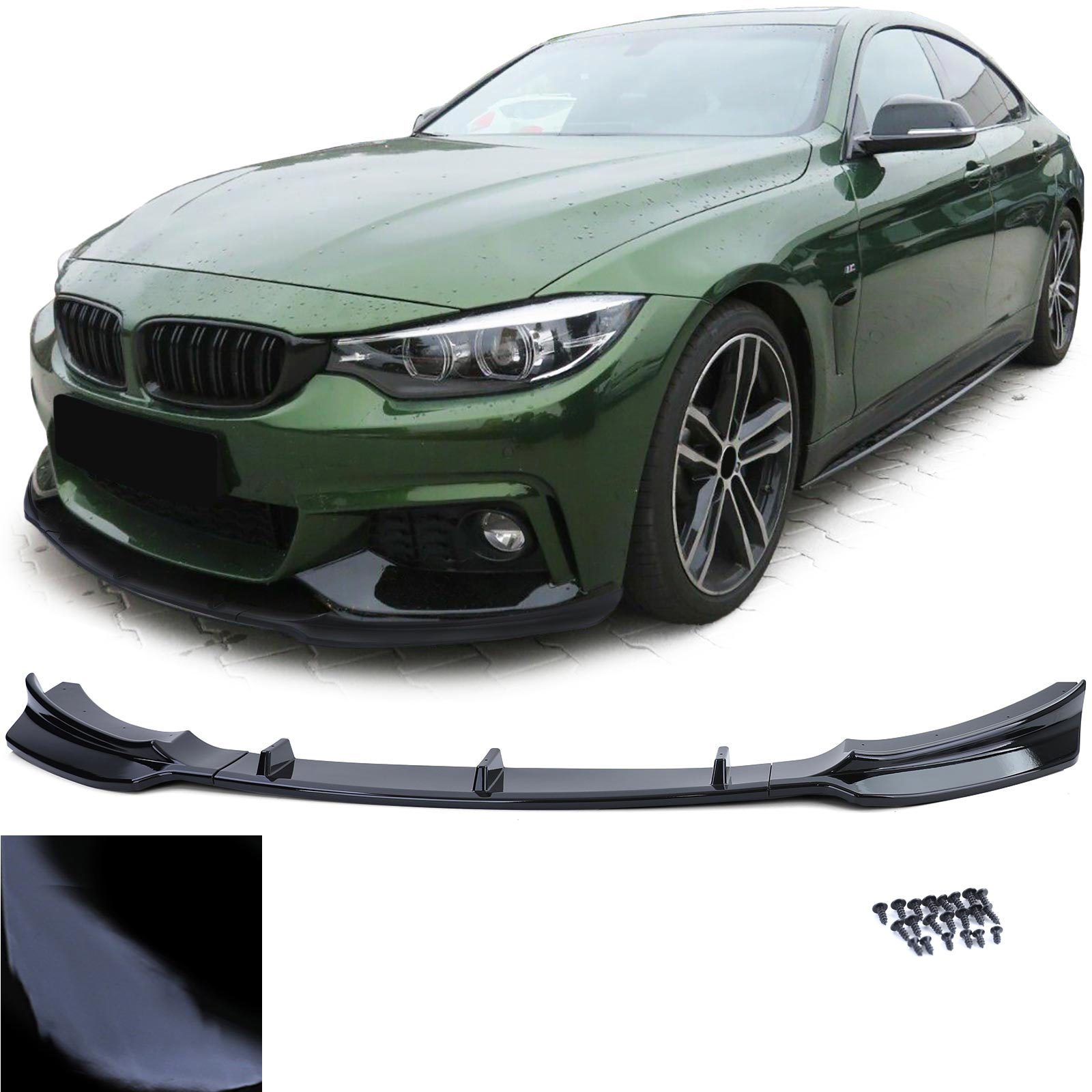 Voorspoiler passend voor BMW 4-Serie F32/F33/F36 Glans Zwart
