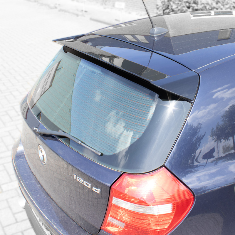 Roof spoiler  BMW 1-Series E81/E87 3/5-doors 2004-2011 (ABS Glossy Black)