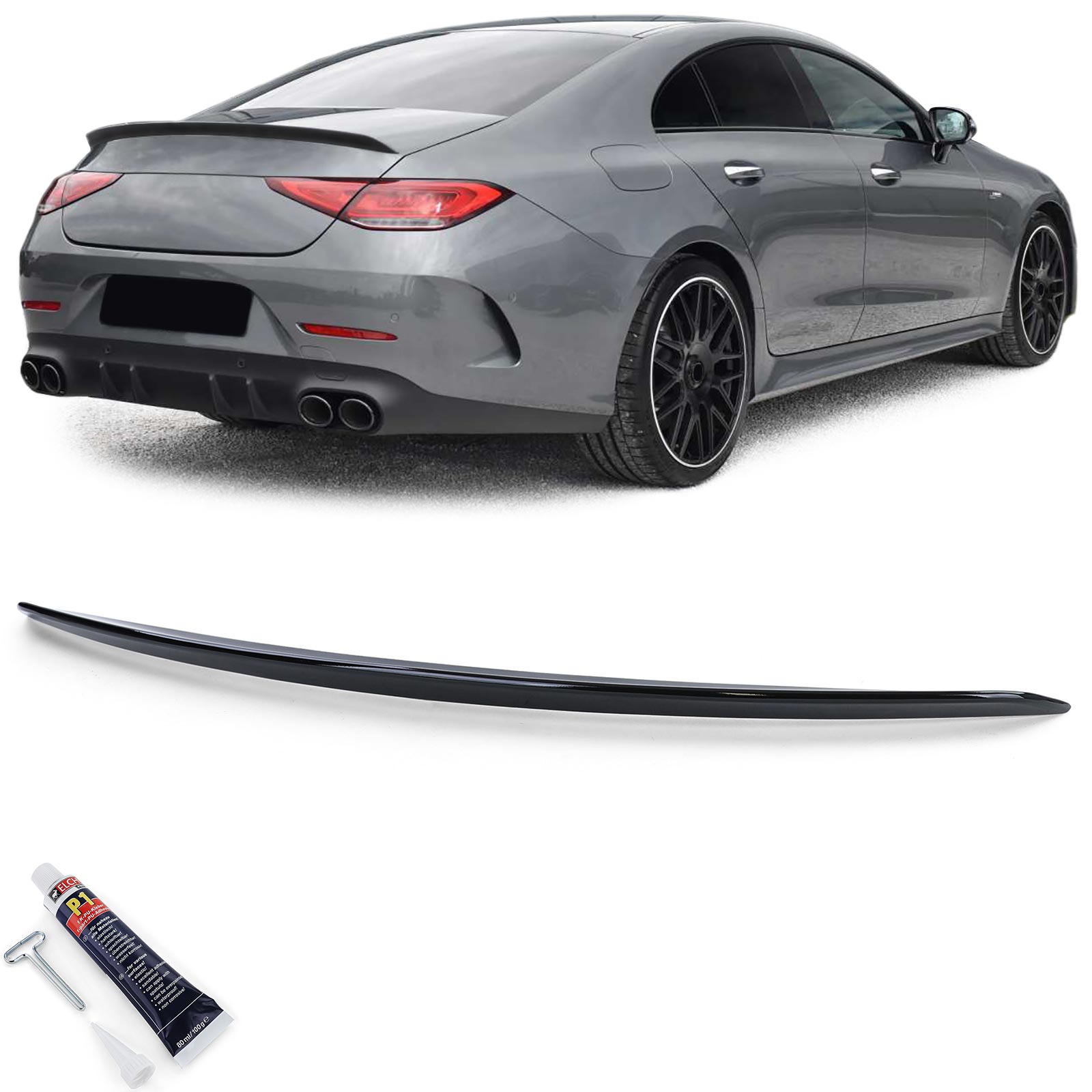 Spoiler passend voor Mercedes CLS-Klasse W257 C257 Sedan Glans Zwart