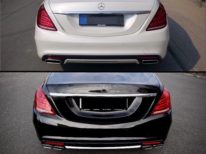 Diffuser passend voor Mercedes S-Klasse W222 AMG S63 Zwart