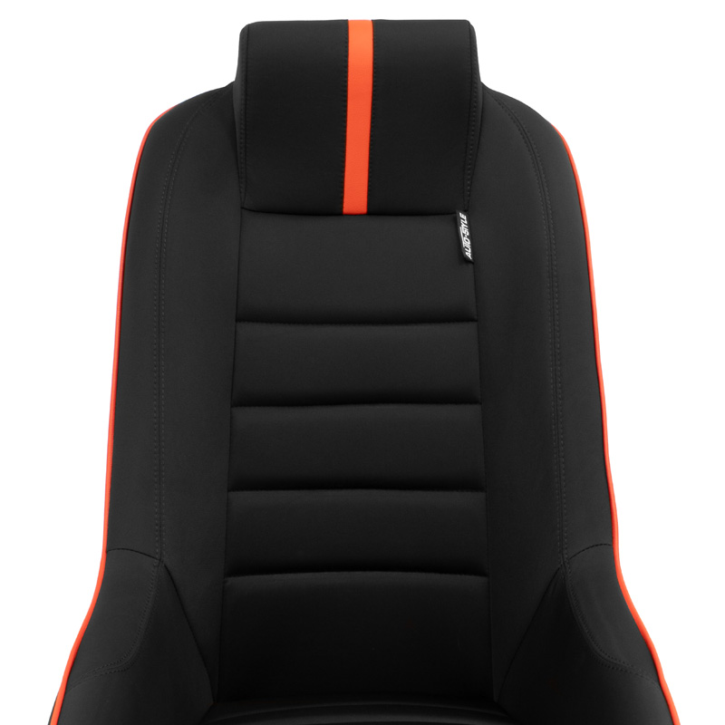 Sport seat 'Classic RS' - Black/Red - Non-reclinable back-rest + Integrated head-rest - incl. slides