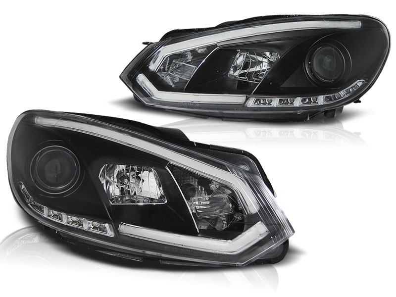 Headlights VW Golf VI Tube Light LED