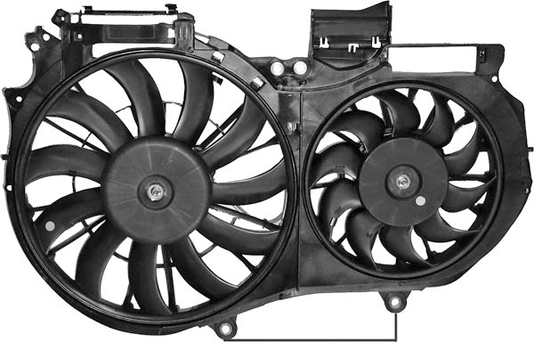 DOPPELRadiator FAN AUDI A4 00-07 voor 1017004 2.4/3.0 V6