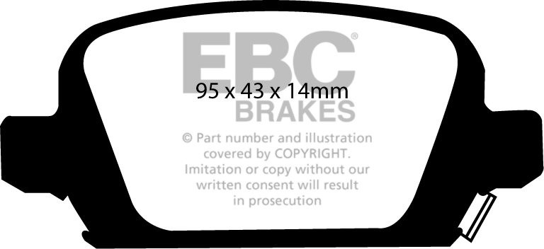 EBC Brakes OPEL Tigra 1.3 TD 2004-2009 Remblokken achterzijde