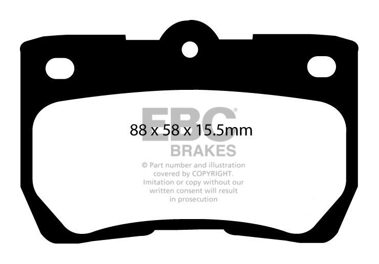 EBC Brakes LEXUS IS200D 2.2 TD 2010-.. Remblokken achterzijde