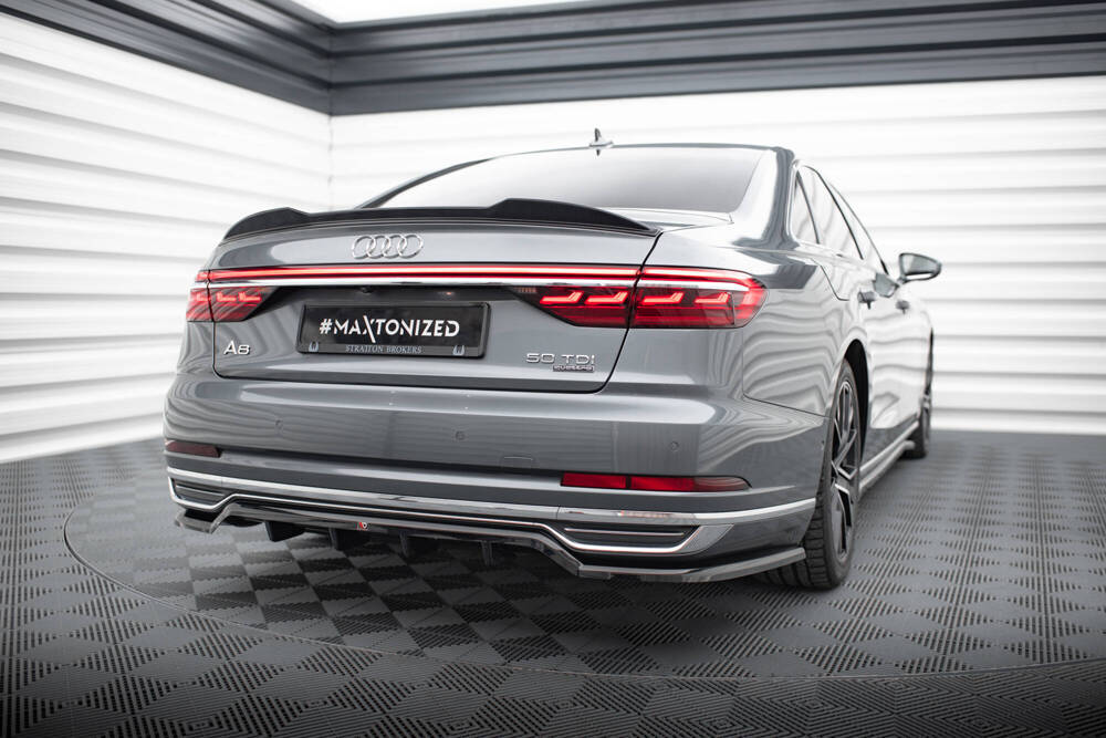 Spoiler passend voor Audi A8 / A8 S-Line / S8 D5  Maxton Glans Zwart