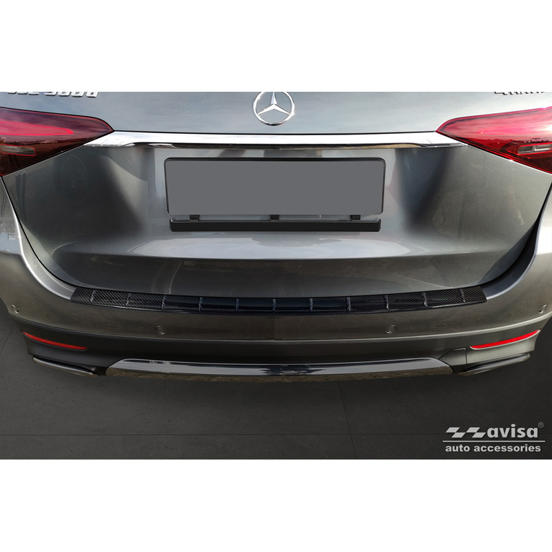 Real 3D Carbon Rear bumper protector  Mercedes GLE II (W167) Facelift 2023- Excl. AMG Line 'Ribs'