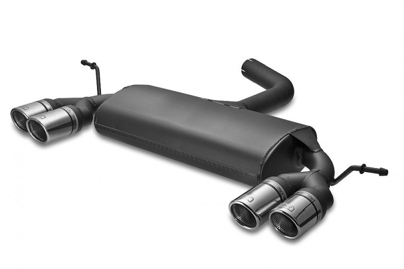 muffler VW Golf VI duplex 2008-2012 RVS eindstuk 2x70mm rond ult