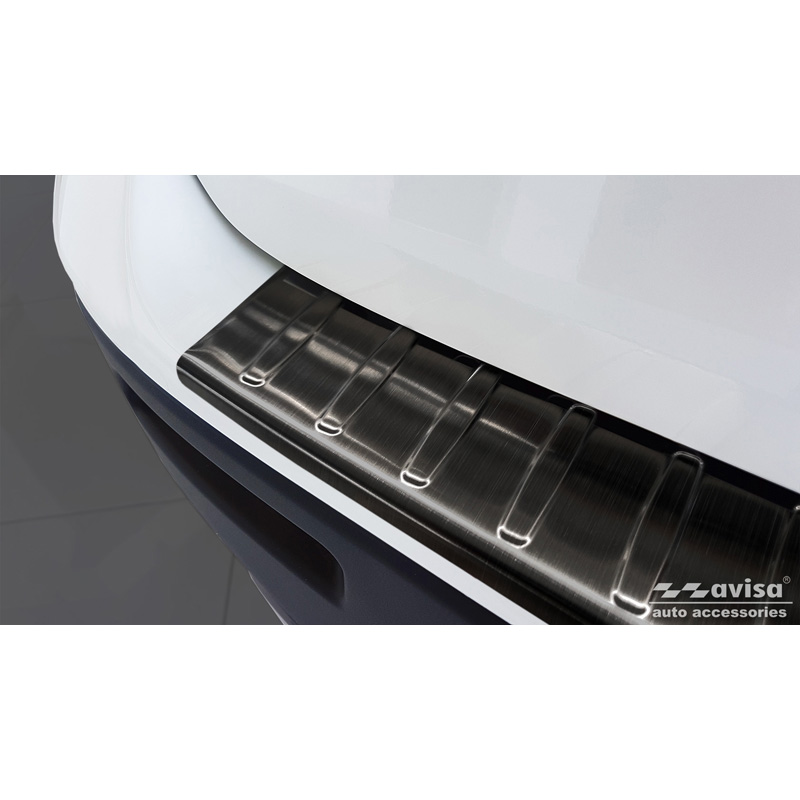 Black Stainless Steel Rear bumper protector  Suzuki Vitara II 2015-2018 & FL 2018- inkl. Hybrid 'Ribs'