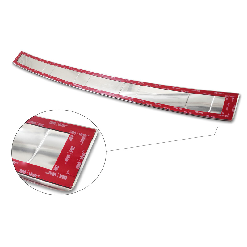 Stainless Steel Rear bumper protector  Fiat Panda III Cross 2020- incl. Hybrid 'Ribs'