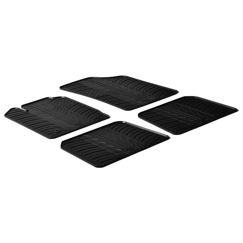 Rubber car mats set  Renault Clio II 1998-2005 / Thalia (T profile 4-pieces)