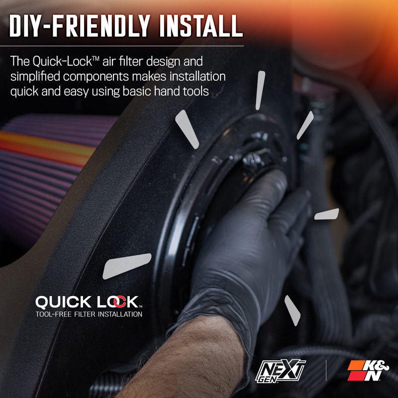K&N NextGen Cold Air intake  Chevrolet Camaro SS 6.2L V8 2016-2024 (50-3092)