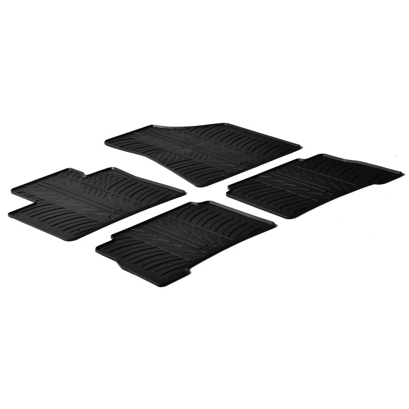 Rubber car mats set  Kia Sorento 2009-2015 (T profile 4-pieces)