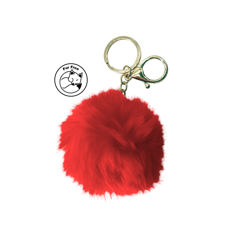 Simoni Racing Key Chain Fluffy Fur - Red