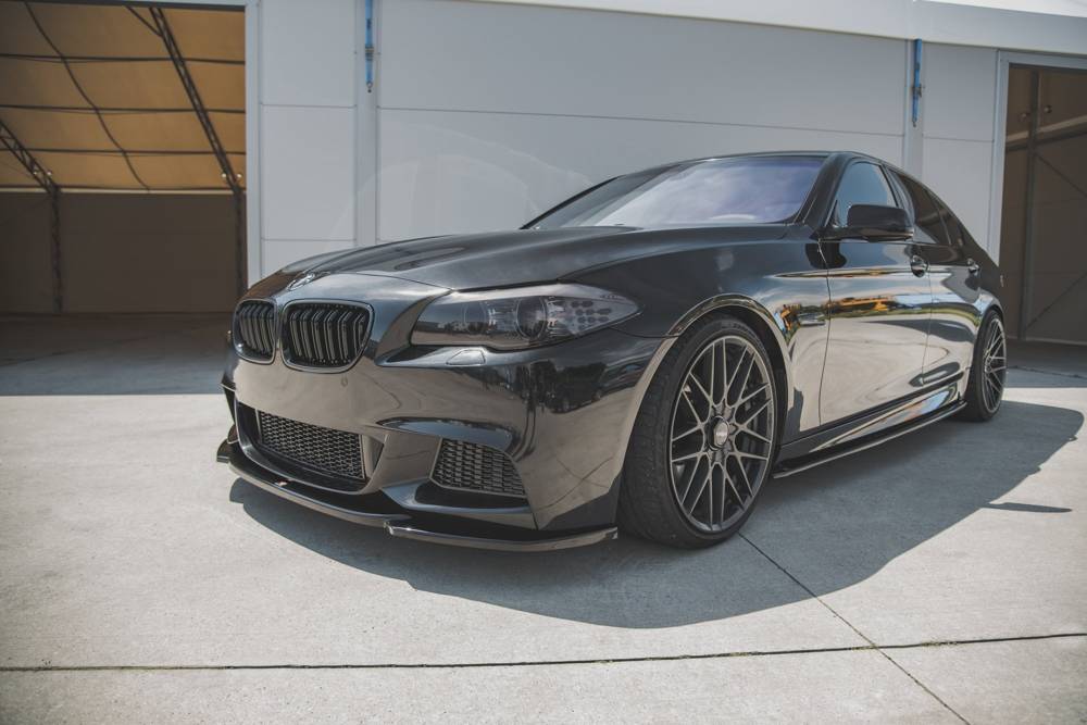 Voorspoiler passend voor BMW 5 F10/F11 MPACK V.4 Glanzend Zwart