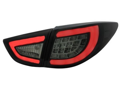 Hyundai Tucson Taillights with Tube and LED 09- Black/Red
