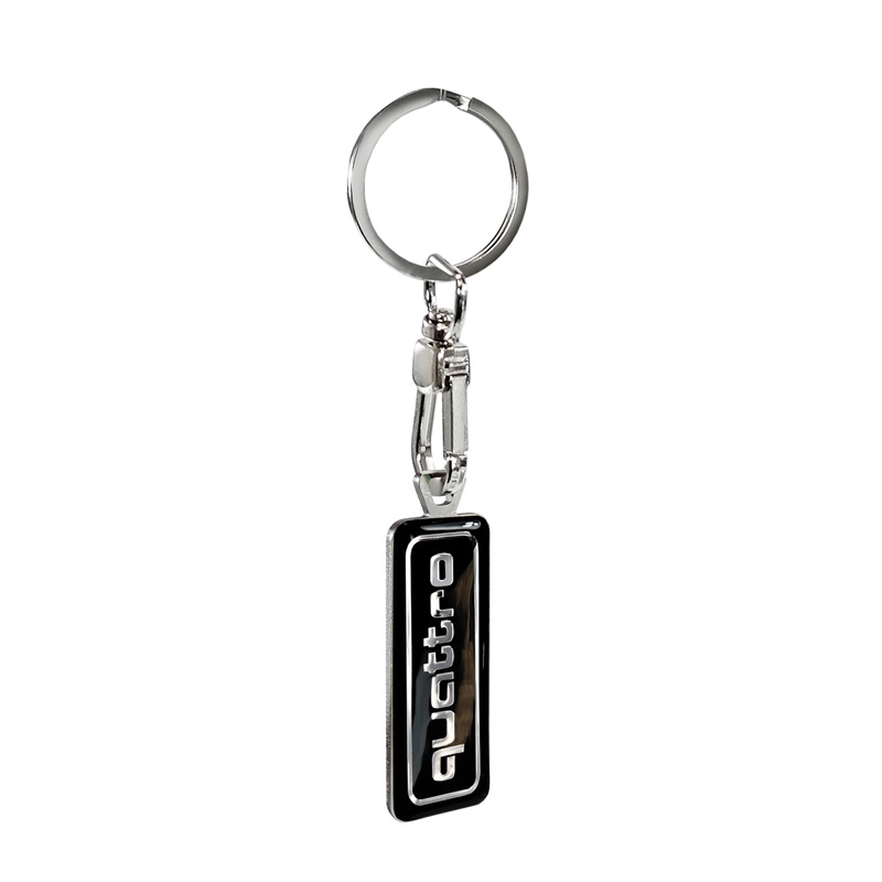 Stainless steel key chain - 'Quattro' Black