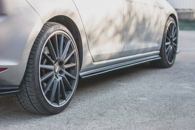 Zijskirts passend voor VW Golf 7 GTI Glans Zwart