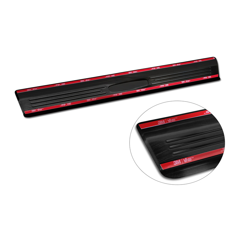 Mirror Black Inox door sill protectors  Tesla Model S 2012-2016 & Facelift 2016- 'E-Power' - 4-pieces