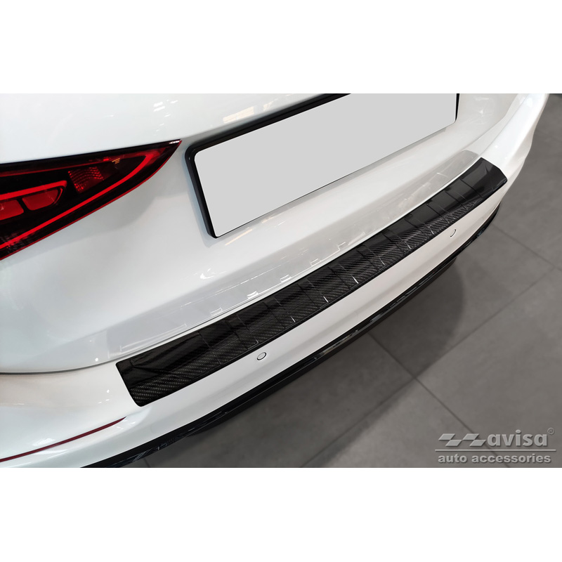 Real 3D Carbon Rear bumper protector  Mercedes C-Class Touring S206 2021- 'Ribs'