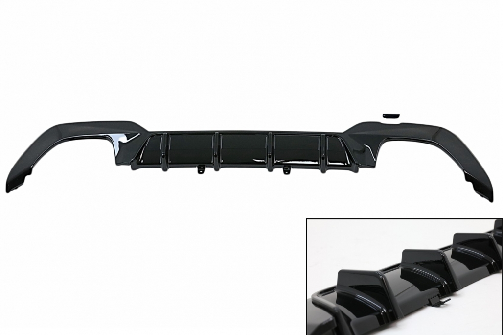 Diffuser passend voor BMW 3 Serie M Pakket G20 G21 Glans Zwart