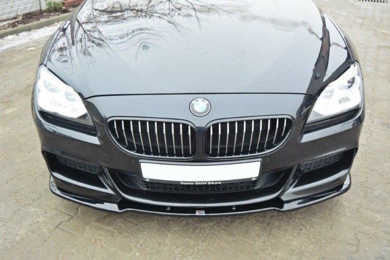 Voorspoiler passend voor BMW 6 Gran Coupé MPACK Glanzend Zwart