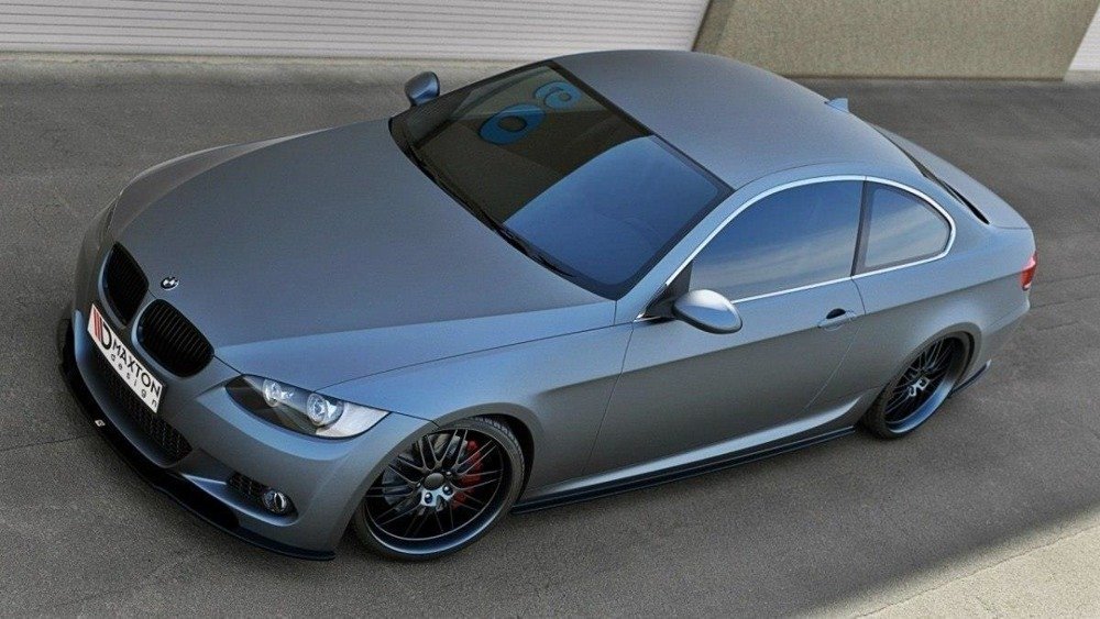 Voorspoiler passend voor BMW 3 Serie E92 E93 M-Pakket Zwart Glans