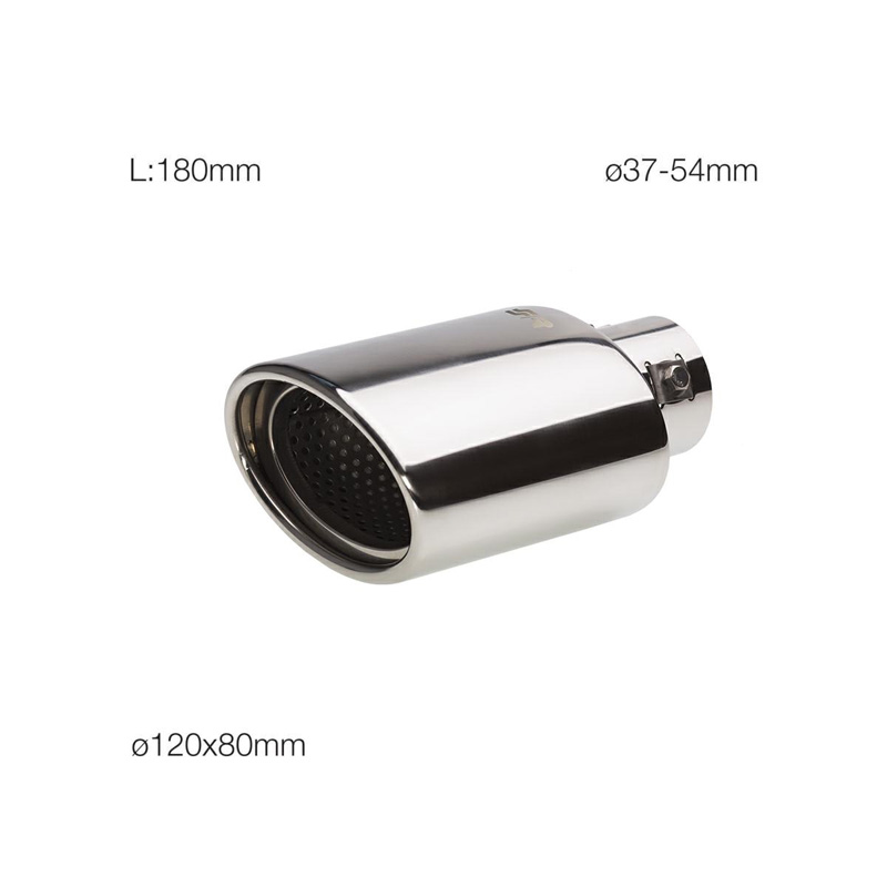 Simoni Racing Exhaust Tip Oval Inox - 119x76xL178mm - Installation ->55mm