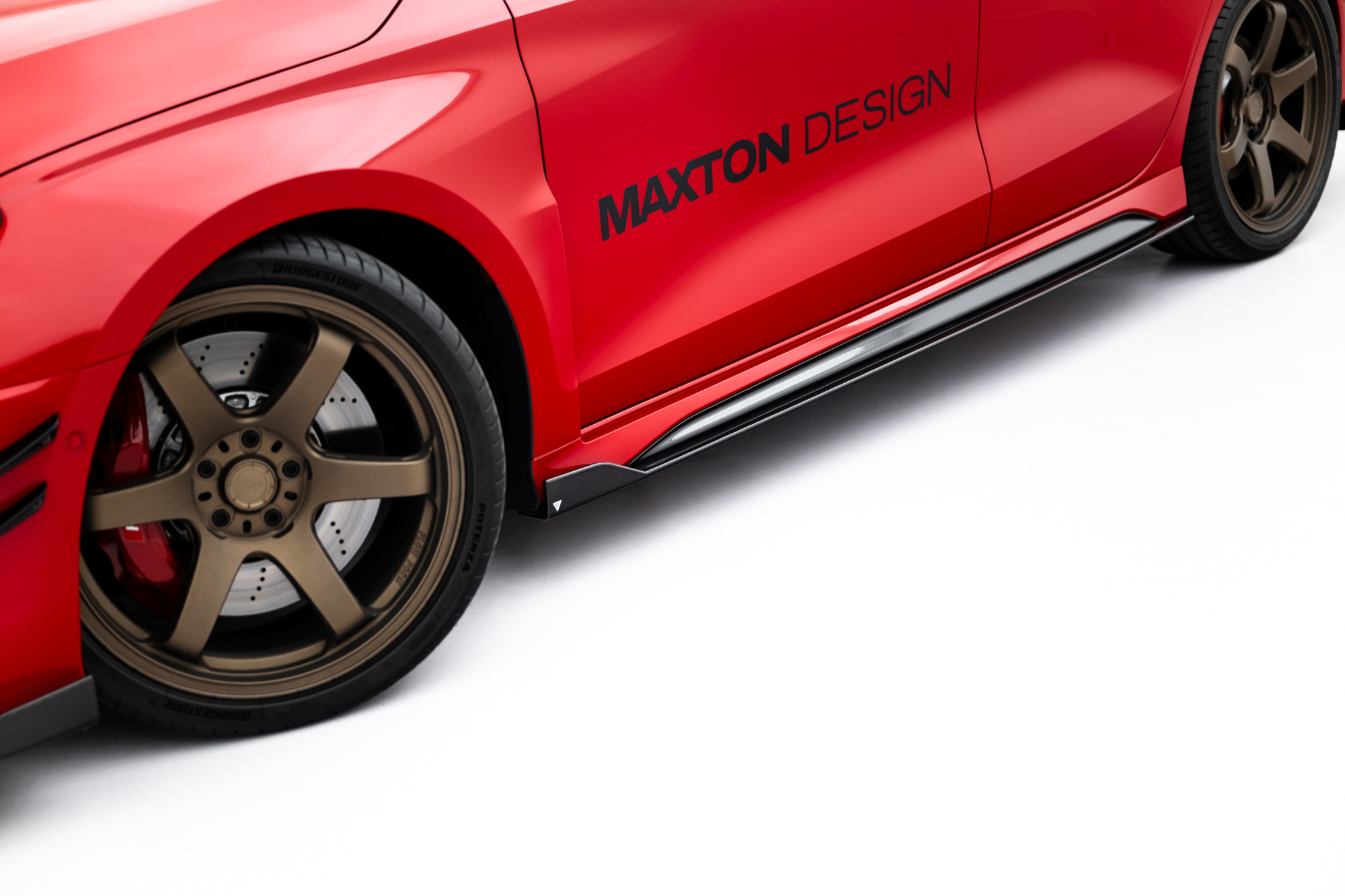 Set of Prepreg Carbon Fiber Zijskirts passend voor Audi RS3 Sedan 8Y Facelift – Maxton Design