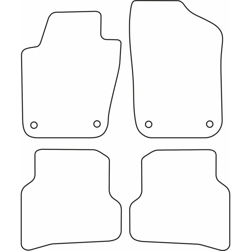 Set car mats  Volkswagen Polo 6R & 6C 2009-2017