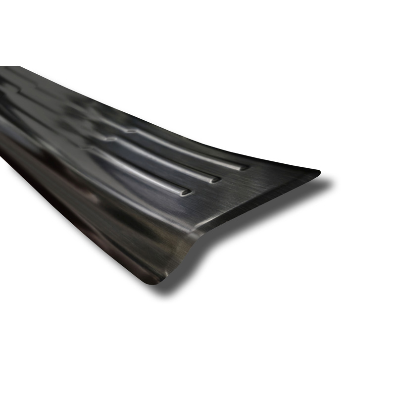 Avisa Black Stainless Steel Door sill protectors  Peugeot 3008 III 2024- - 'Lines' - 4-pieces