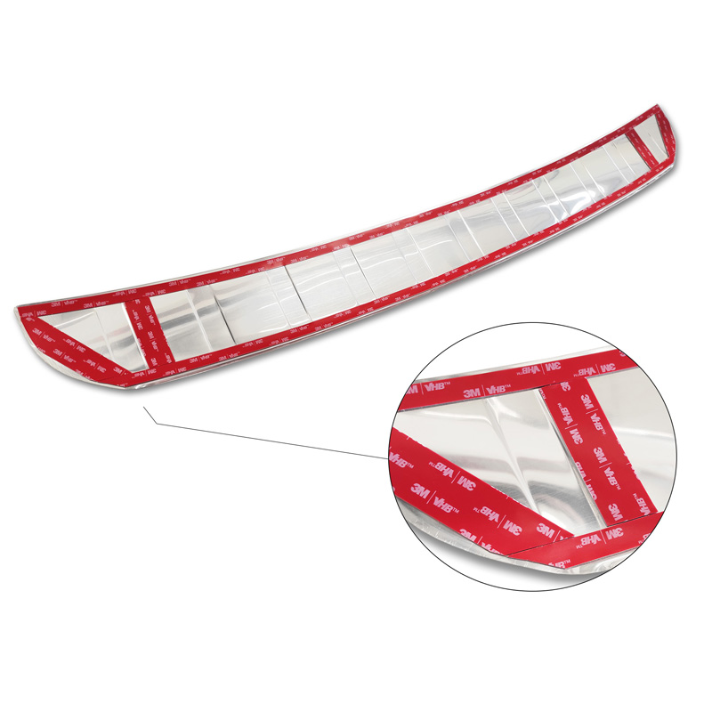 Chrome Stainless Steel Rear bumper protector Mercedes GLB (X247) incl. AMG 2019- 'Ribs'