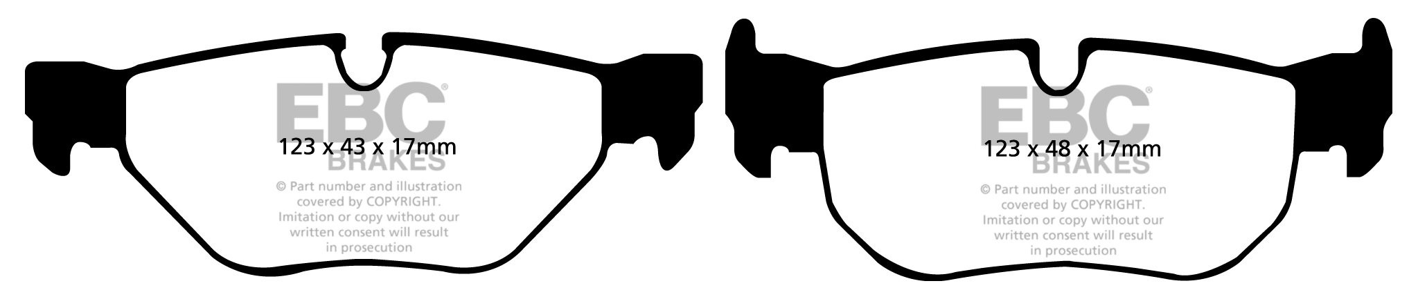 EBC Brakes BMW 116 2.0 (E81)(E87) 2008-2010 Remblokken achterzij