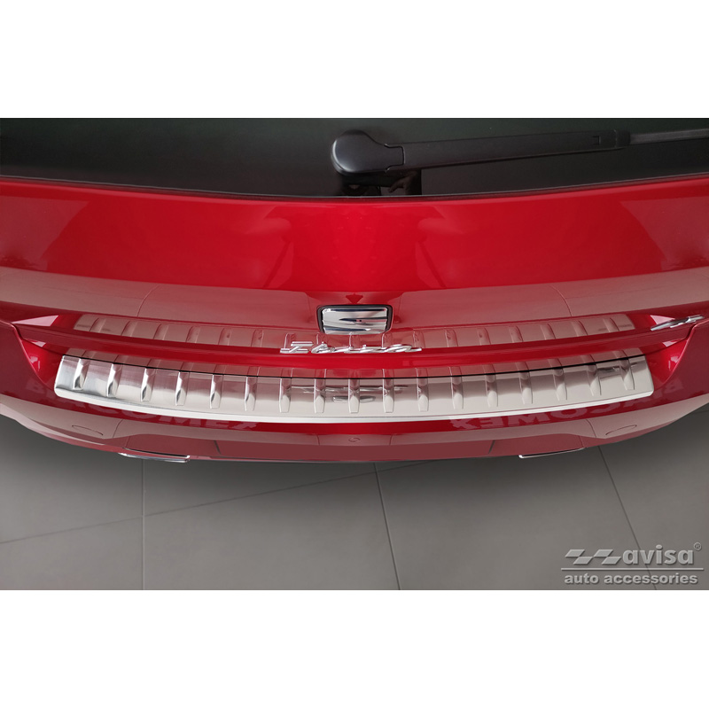 Stainless Steel Rear bumper protector  Seat Ibiza 6F Facelift 2021- 'Ribs'
