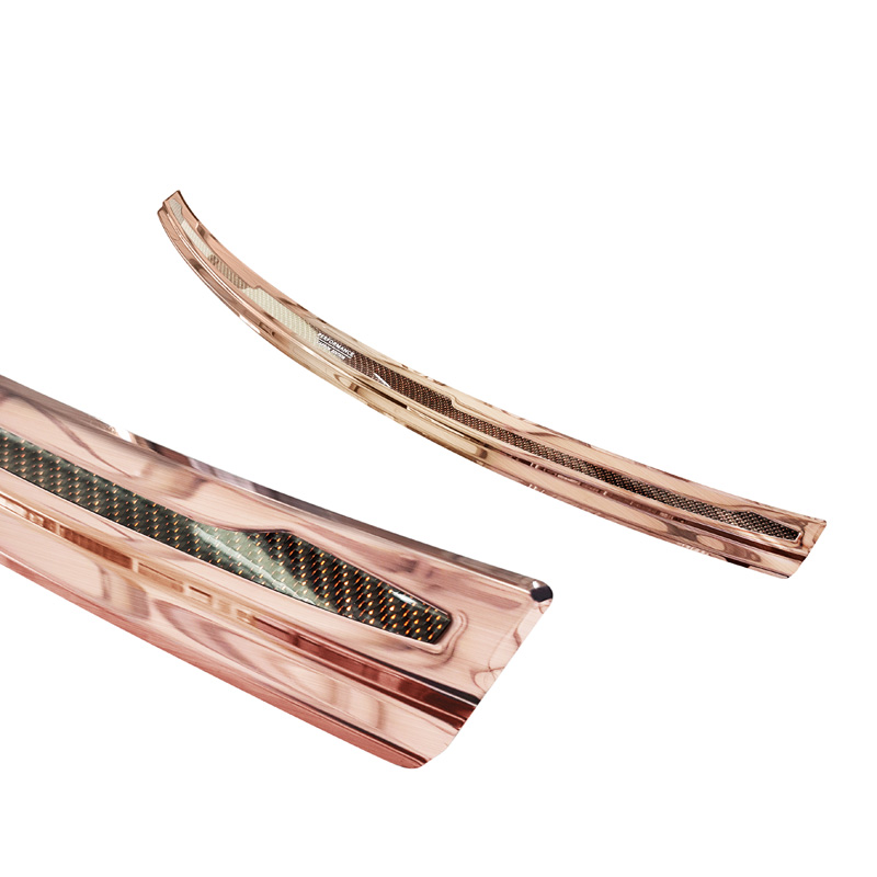Stainless Steel Rear bumper protector 'Deluxe'  Porsche Cayenne III 2017- 'Performance' Brushed Copper/Copper Carbon