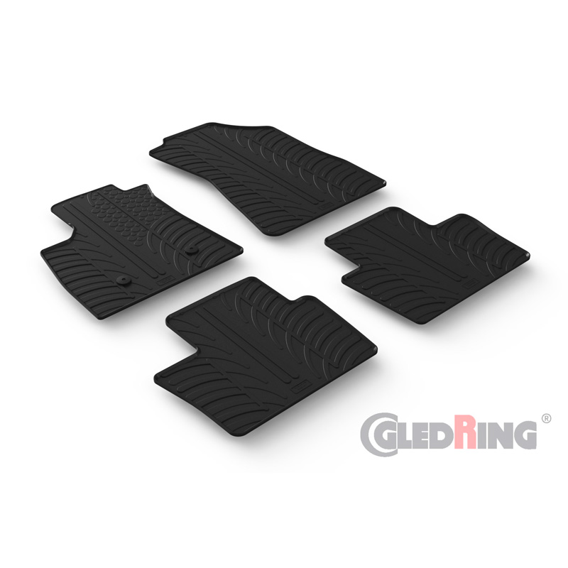 Rubber car mats set  Renault Austral-e E-Tech Hybrid 2022- (T profile 4-pieces)