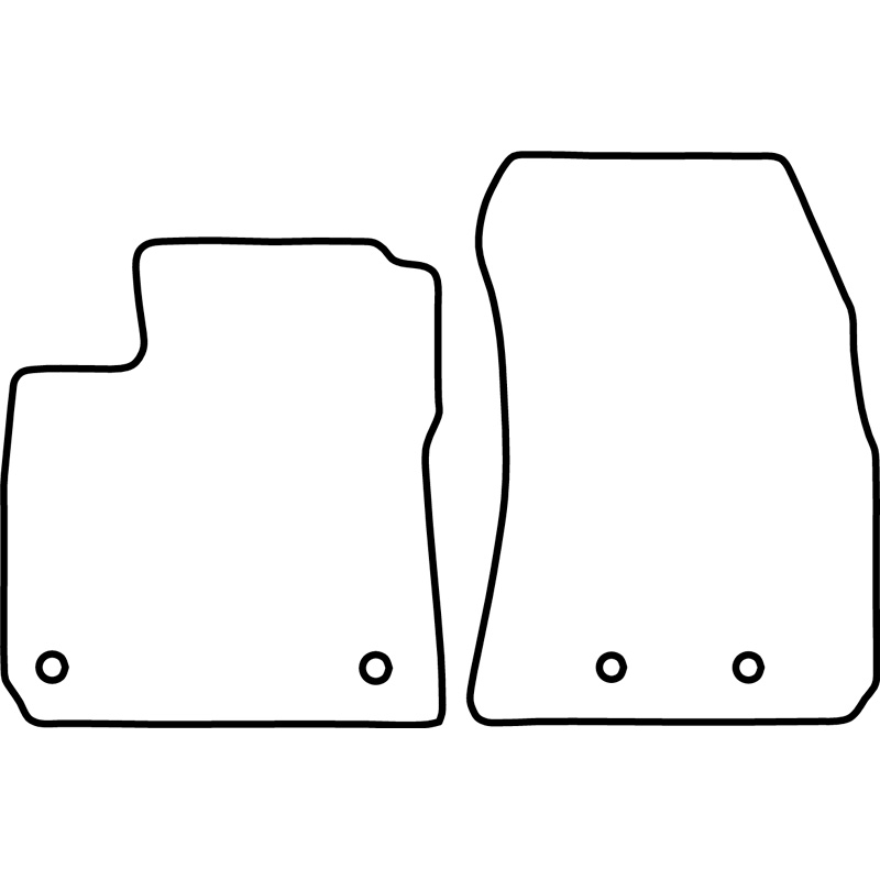 Set velour car mats  Ford Transit Courier 2019-
