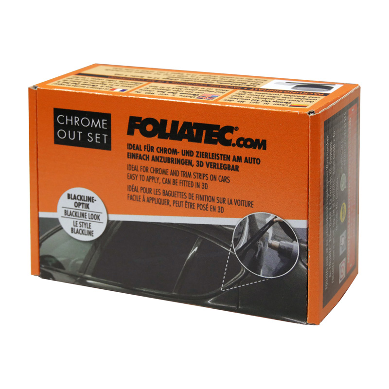 Foliatec 'Chrome Out' Set Black Glossy - Film strip 5cm x 15m