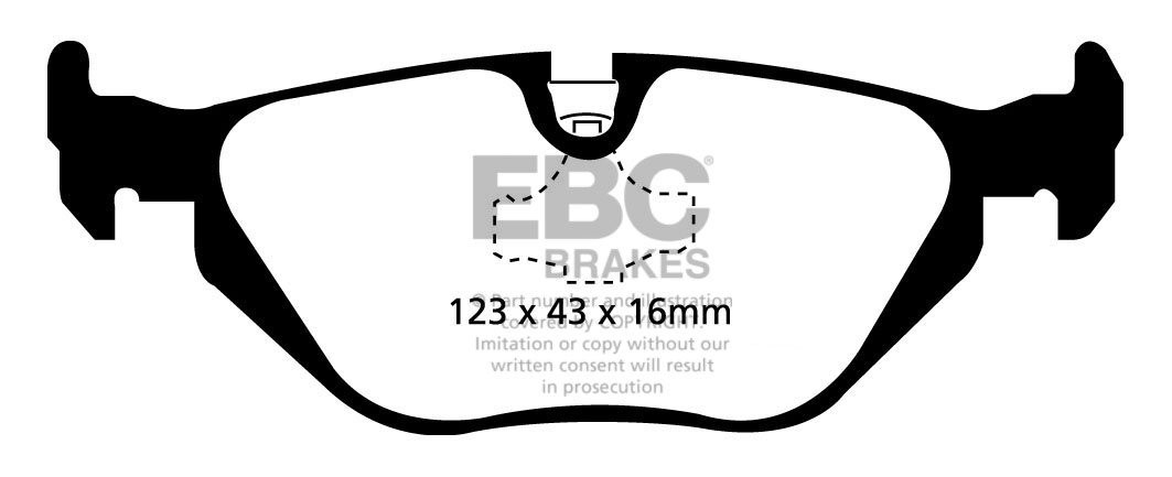 EBC Brakes BMW 325 2.5 (E36) 90-98 Remblokken achterzijde