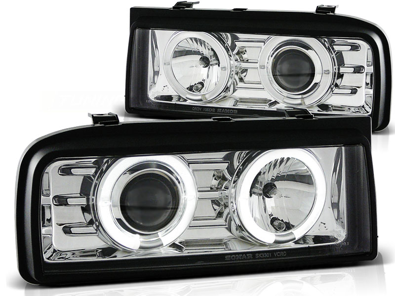 Headlights VW Corrado Angel Eyes Chrome