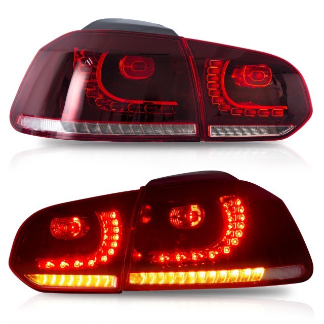Taillights led VW Golf VI 10/08- R-look Dynamic red/Smoke