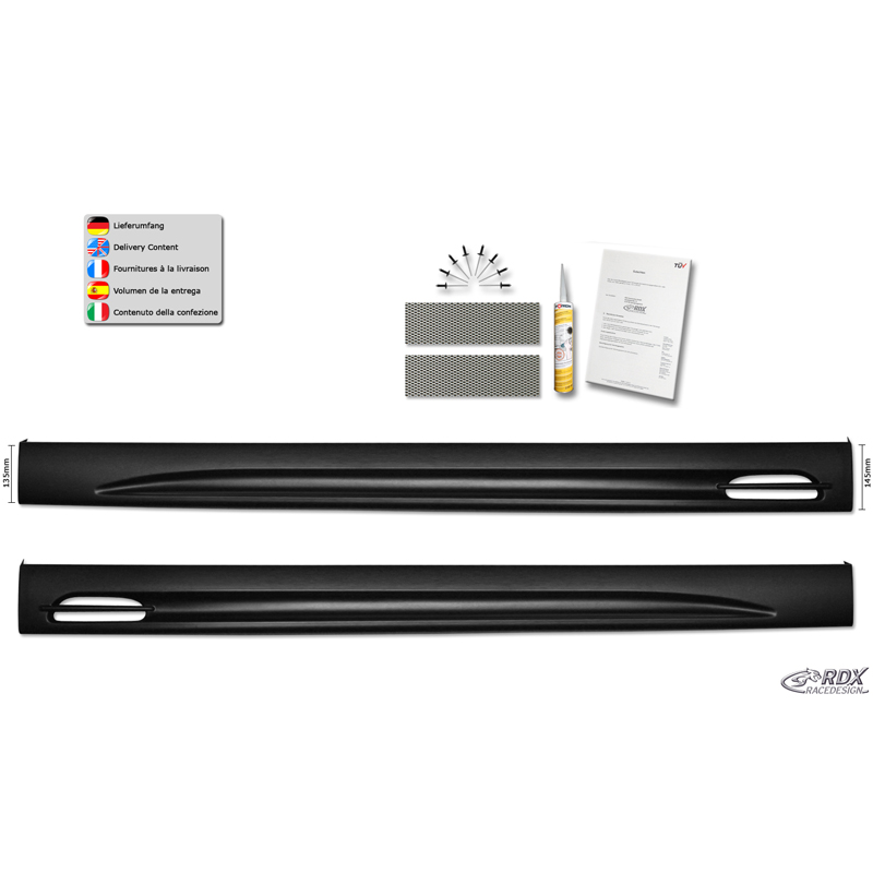 Side skirts  Volkswagen Up! / Seat mii / Skoda Citigo 'GT-Race' (ABS)
