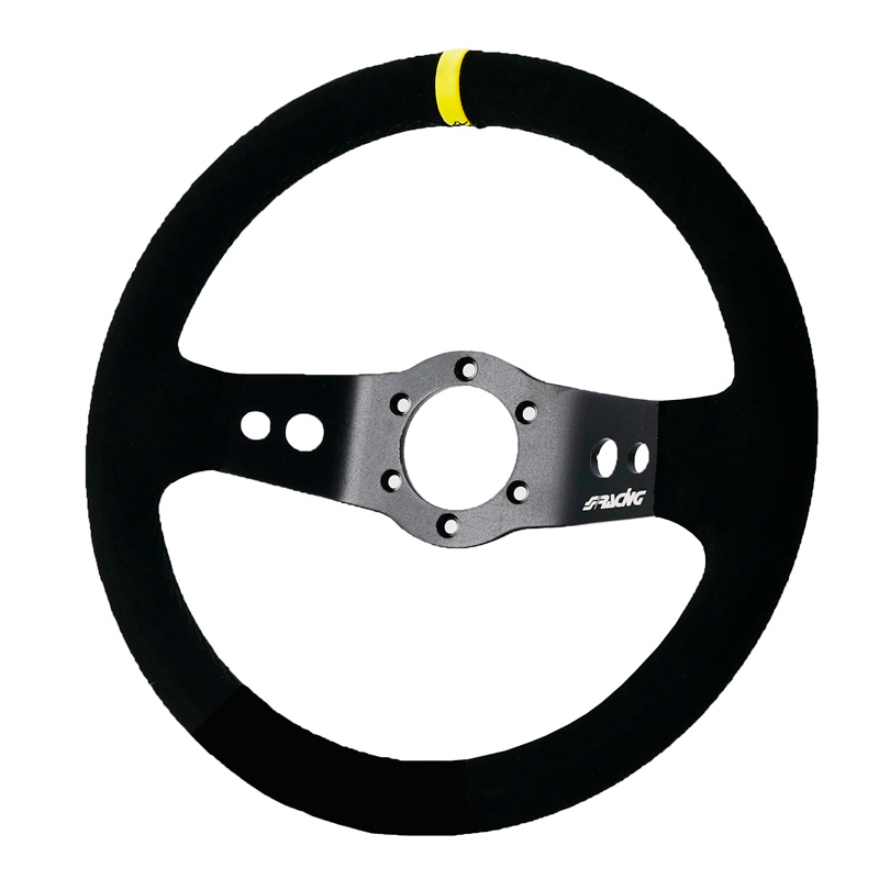 Simoni Racing Universal Steering Wheel Rally - Black Suede - Diameter 320mm