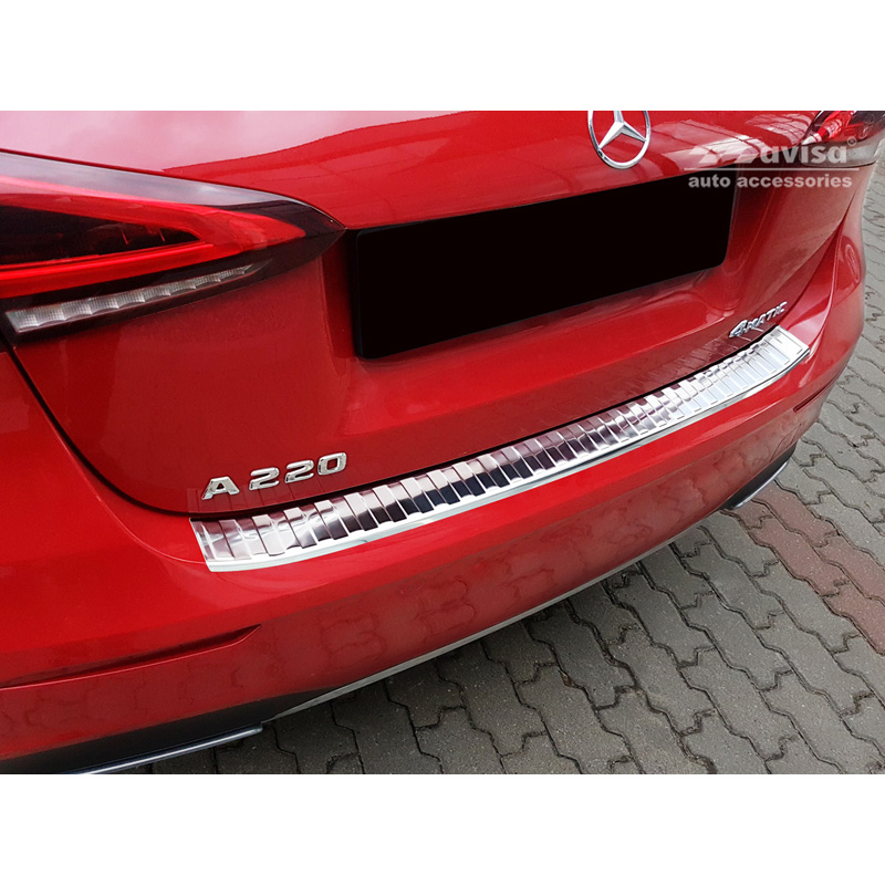 Stainless Steel Rear bumper protector  Mercedes A-Class W177 HB 2018- incl. AMG & EQ 'Ribs'
