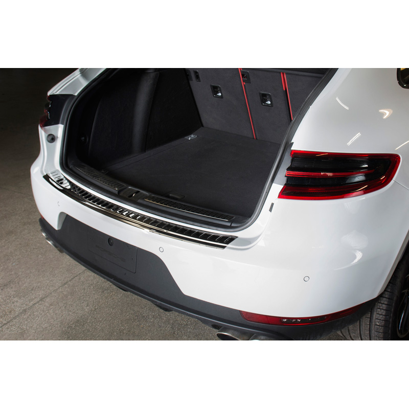 Black Stainless Steel Rear bumper protector  Porsche Macan 2013- 'Ribs'